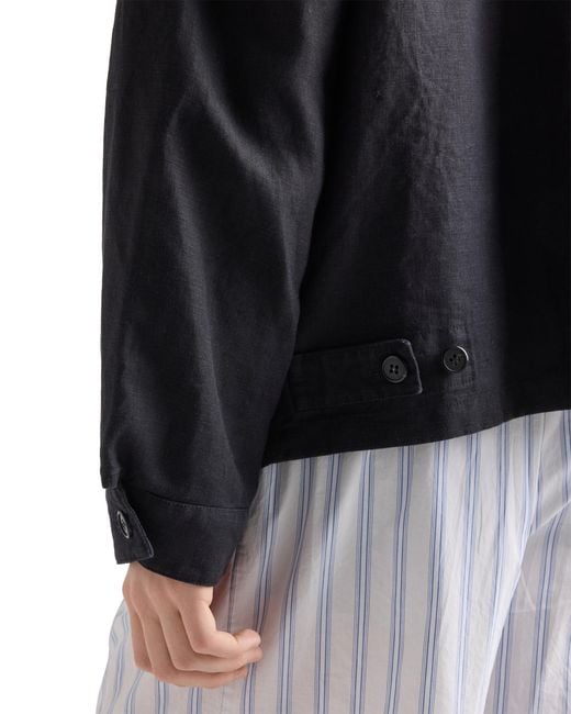 Prada Blue Linen Jacket for men