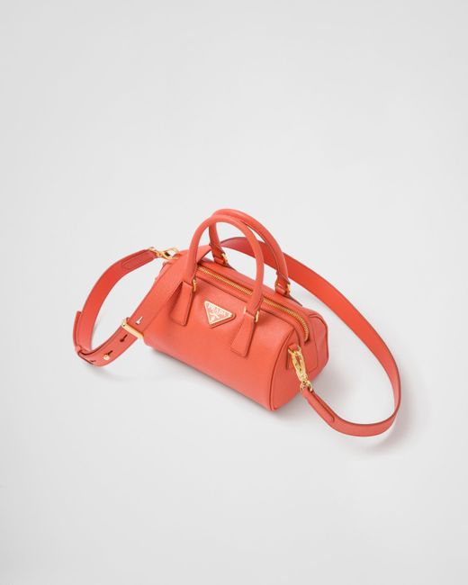 Prada Red Saffiano Leather Top-handle Bag