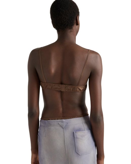 Prada White Taffeta Bra