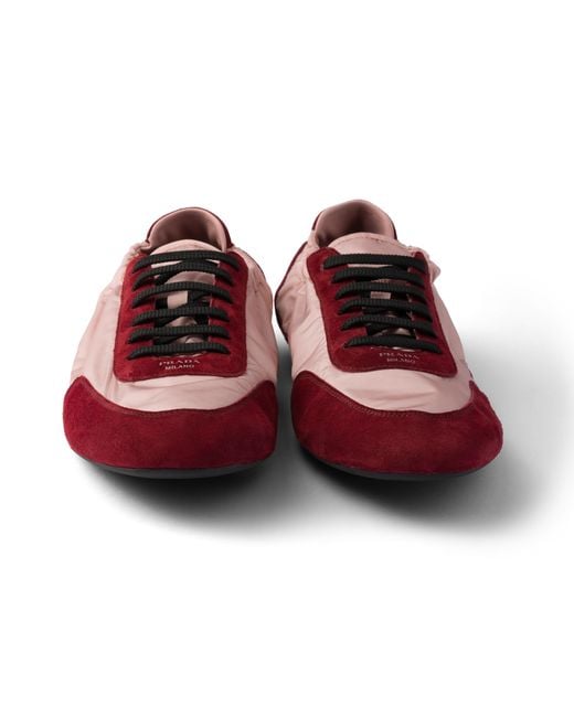Prada Multicolor Collapse Re-Nylon And Suede Sneakers