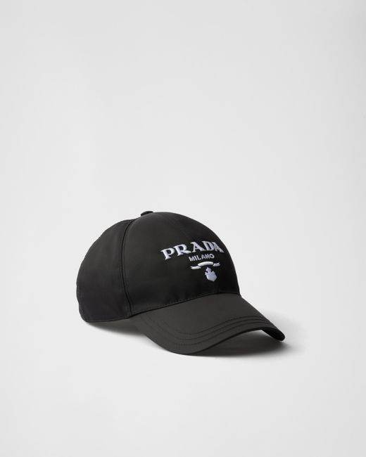 Prada Black Logo-Embossed Baseball Cap for men