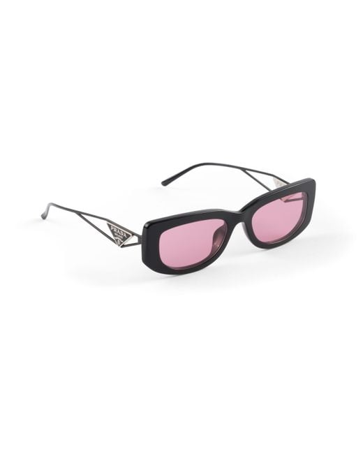 Gafas De Sol Con Logo Triangular Prada de color Pink