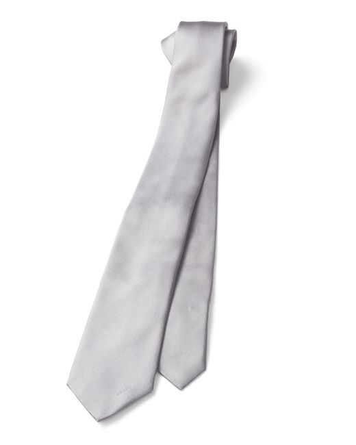Prada White Satin Tie for men
