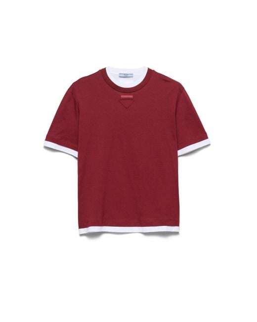 Prada Cotton Layered T-Shirt
