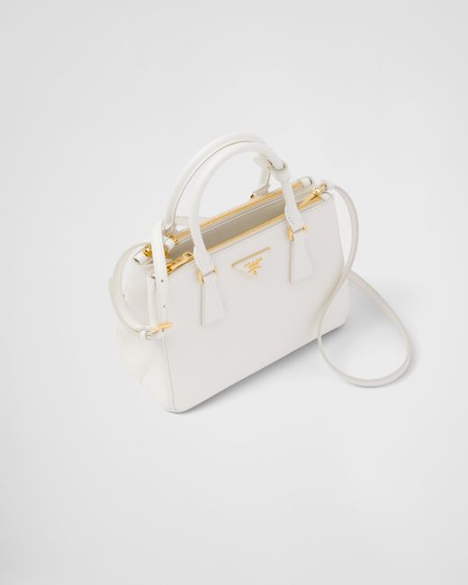 Prada White Small Galleria Saffiano Leather Bag
