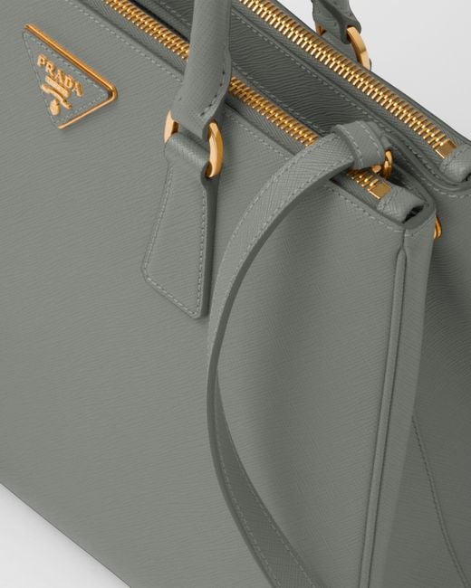 Prada Gray Large Galleria Saffiano Leather Bag
