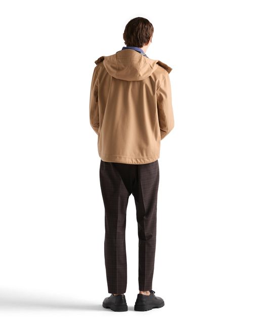 Prada Gray Prince Of Wales Check Wool Pants for men