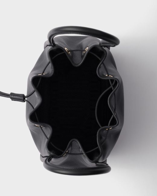 Prada Black Darling Leather Mini Bucket Bag