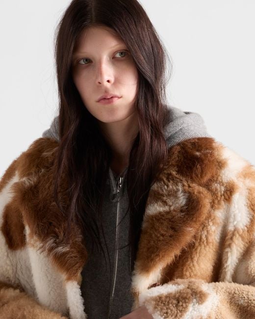 Prada Natural Shearling Coat