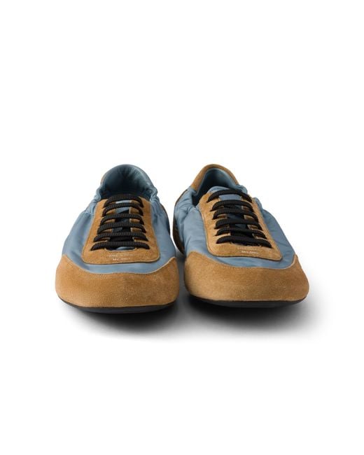 Prada Multicolor Collapse Re-Nylon And Suede Sneakers