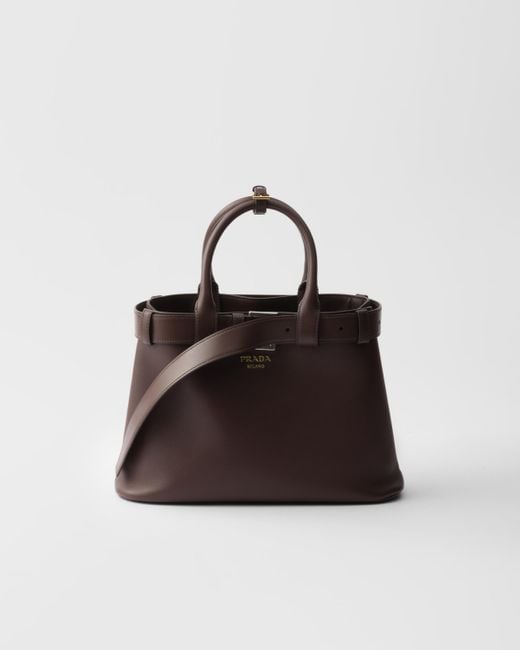 Prada Multicolor Buckle Small Leather Handbag With Belt