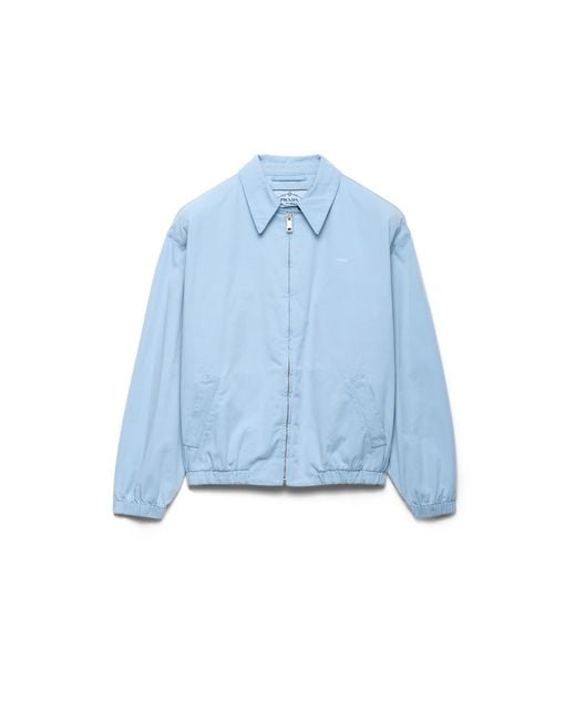 Prada Blue Old Gabardine Blouson Jacket