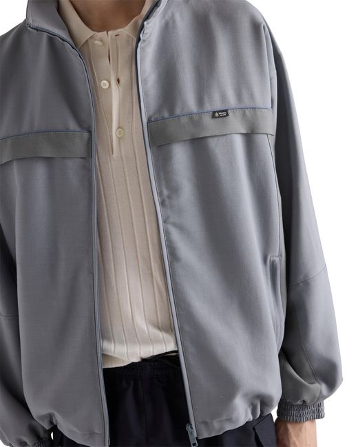 Prada Gray Mohair Wool Jacket for men