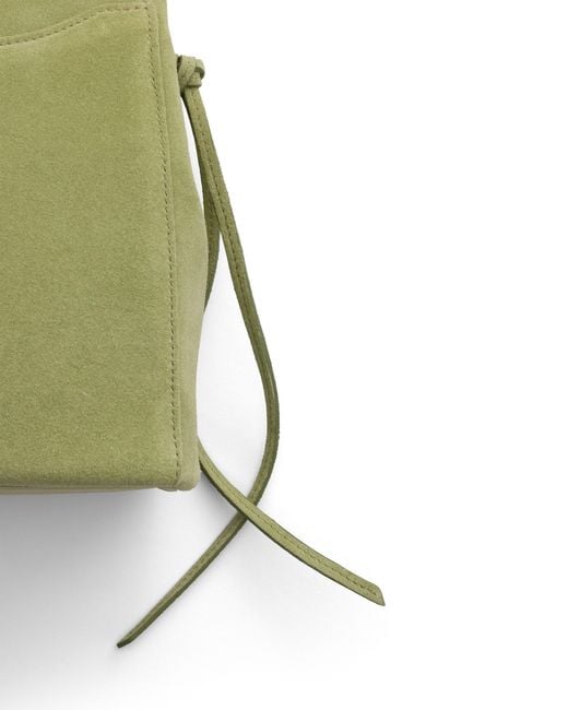 Prada Green Carry Mini Suede Handbag