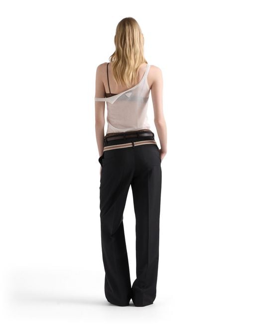 Prada Black Kid Mohair Pants