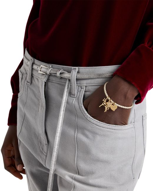 Prada White Braided Nappa Leather Bracelet