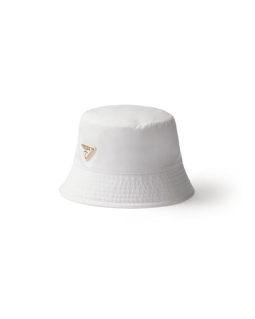 Prada White Re-Nylon Bucket Hat