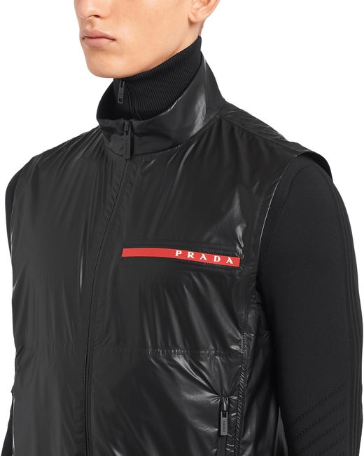 Prada Black Light Re-Nylon Vest for men
