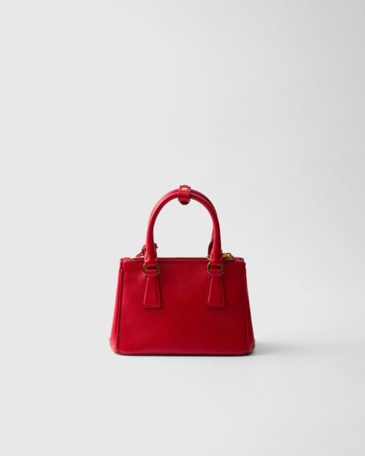 Prada Red Galleria Saffiano Leather Micro Bag
