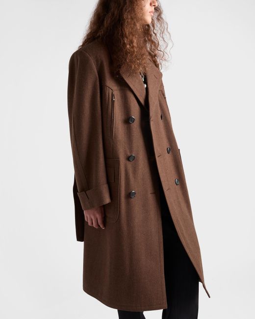 Soprabito Doppiopetto di Prada in Brown da Uomo