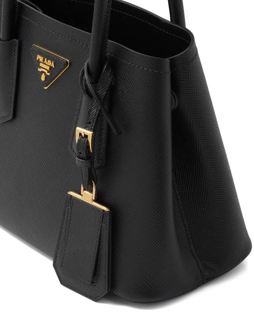 Prada Black Double Small Saffiano Leather Bag