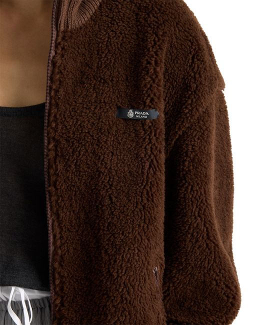Prada Brown Fleece Jacket