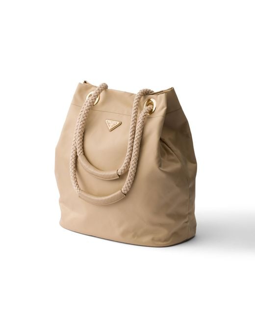 Prada Natural Mariner Large Re-Nylon Bucket Bag