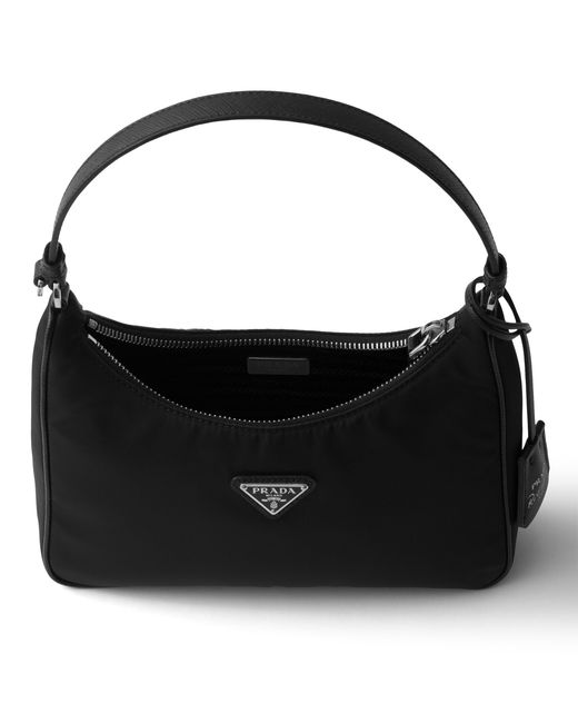 Prada Black Re-Edition 2005 Re-Nylon And Saffiano Mini Bag
