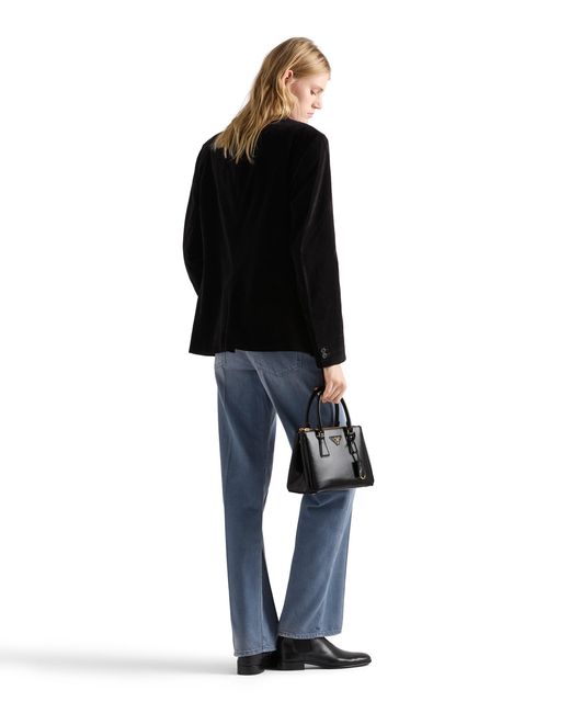 Prada Black Galleria Small Patent Saffiano Leather Bag