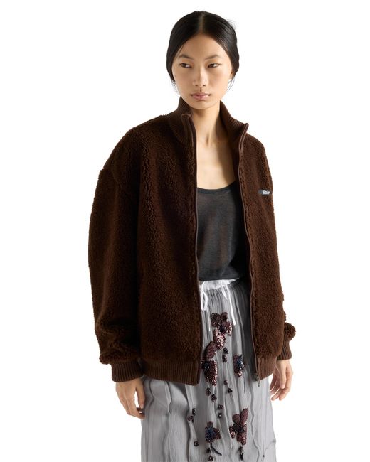 Prada Brown Fleece Jacket