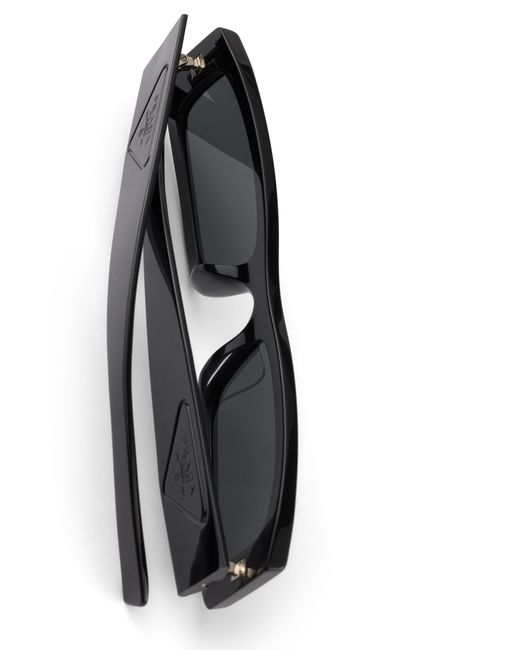 Prada Black Sunglasses With Triangle Logo for men
