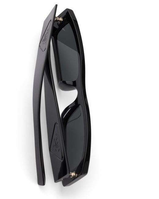 Prada Black Sunglasses With Triangle Logo for men