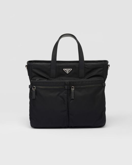 Sac En Re-Nylon Et Cuir Prada pour homme en coloris Black