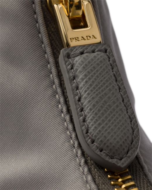 Prada Gray Re-Edition 2005 Re-Nylon And Saffiano Mini Bag