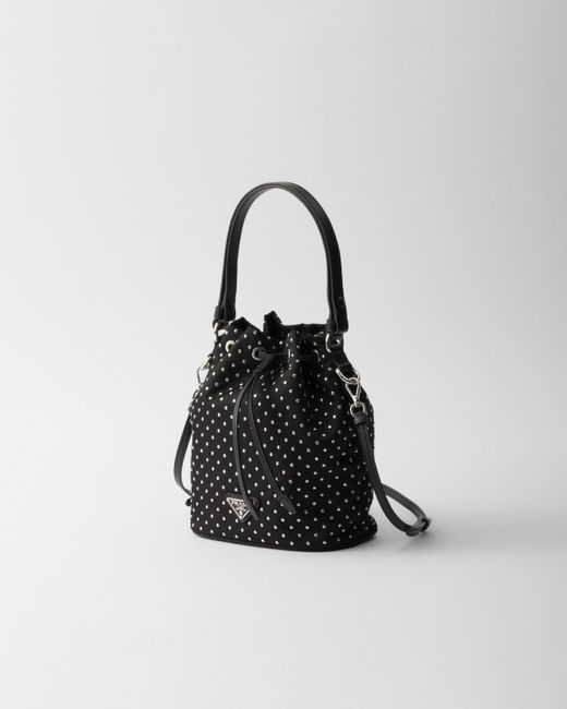 Prada Black Re-Nylon Mini-Bag With Studs