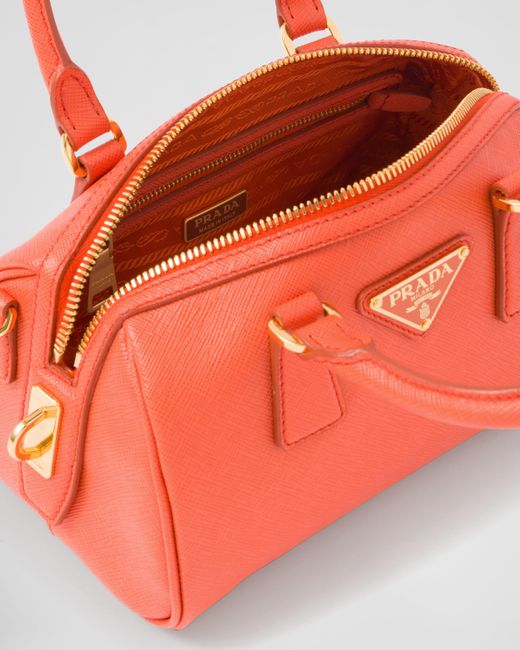 Prada Red Saffiano Leather Top-handle Bag