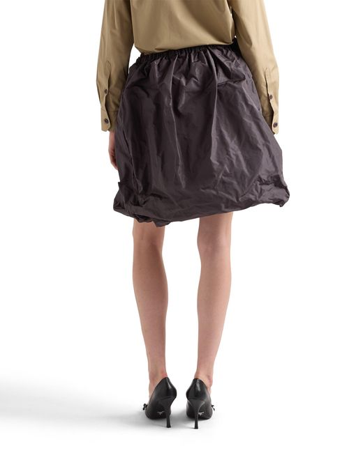 Prada Multicolor Technical Taffeta Skirt, Hematite