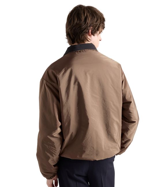 Prada Brown Re-Nylon Jacket, Bark for men