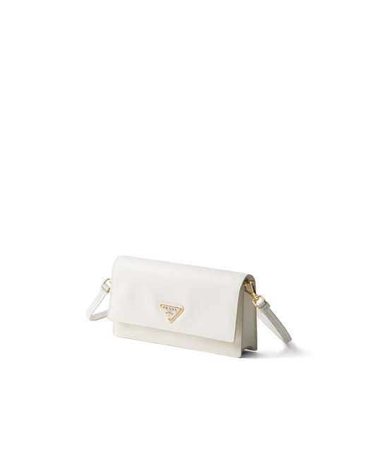Prada White Saffiano Leather Mini-Bag