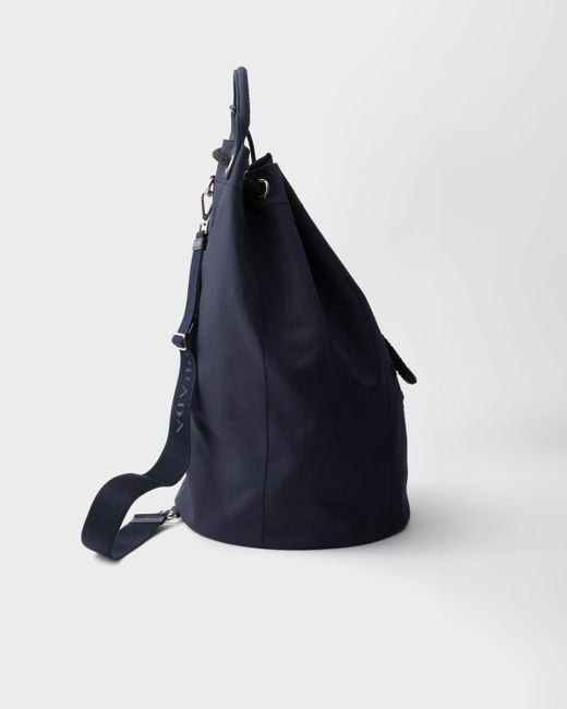 Prada Canvas Drawstring Duffle Bag in Blue for Men | Lyst