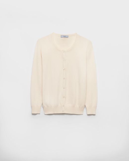 Maglia Cardigan di Prada in White