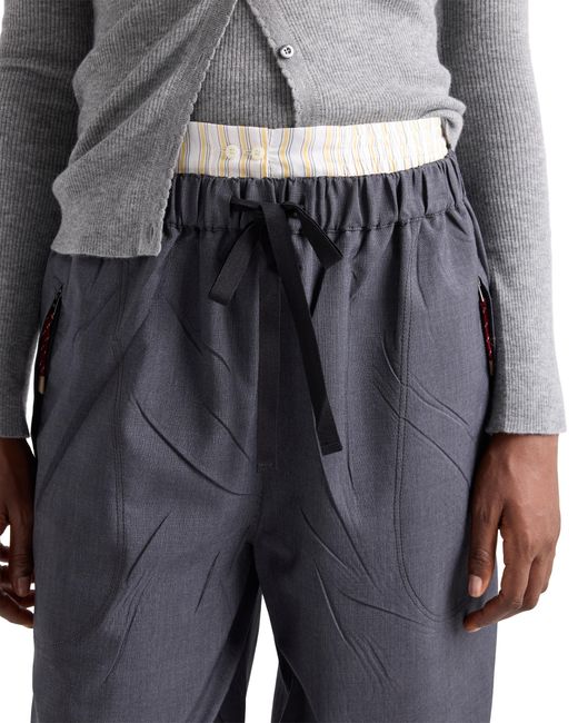Prada Blue Light Mohair Joggers