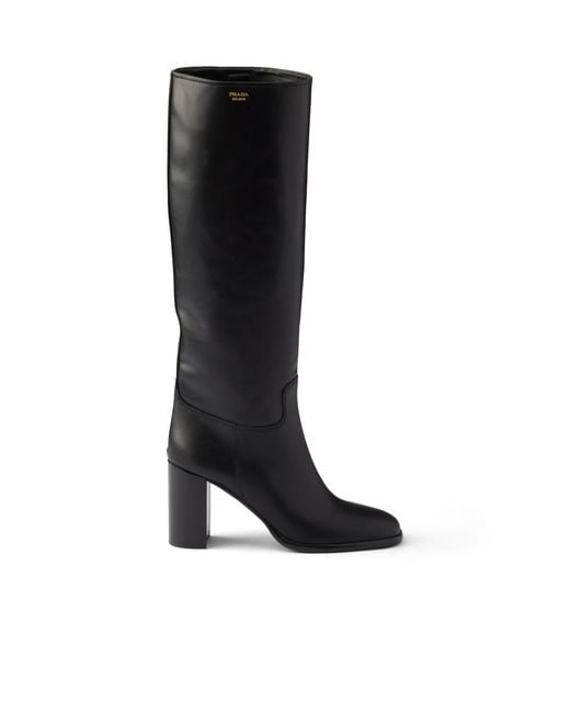 Prada Black Leather Boots