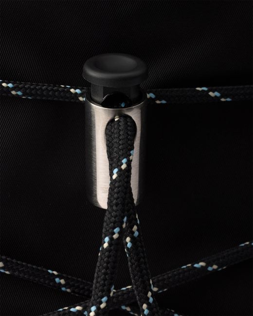 Prada Black Speedrock Re-Nylon And Leather Backpack for men