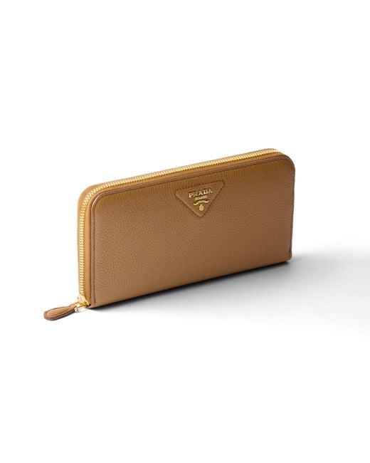 Prada Natural Large Leather Wallet