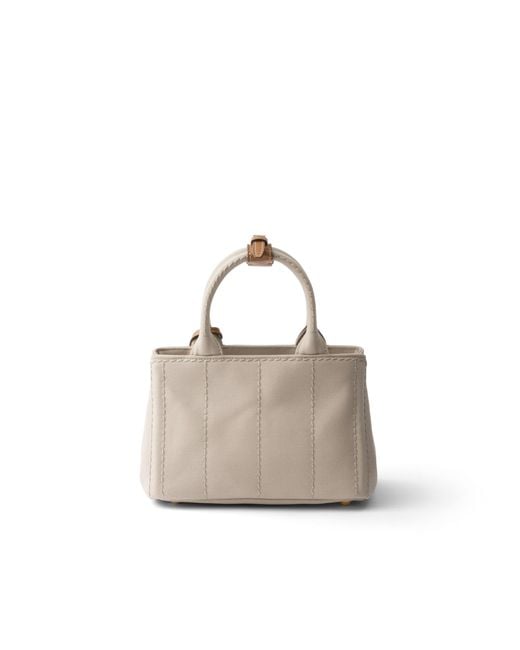 Borsa Jardinière Mini di Prada in White