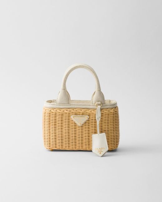 Prada wicker bag white best sale
