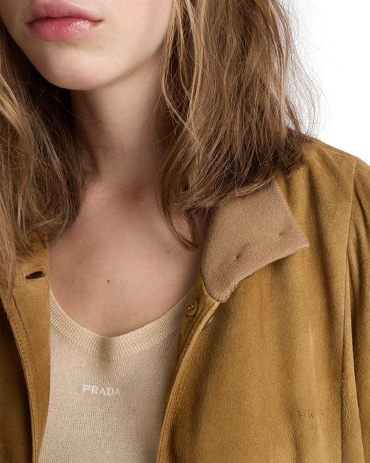 Prada Natural Suede Jacket