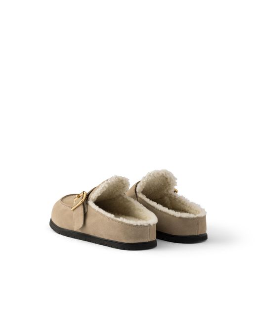 Prada Multicolor Suede Mules