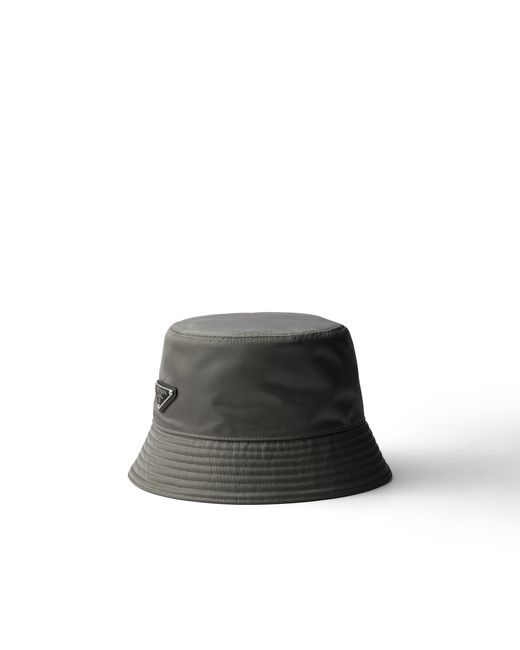 Prada White Re-Nylon Bucket Hat for men